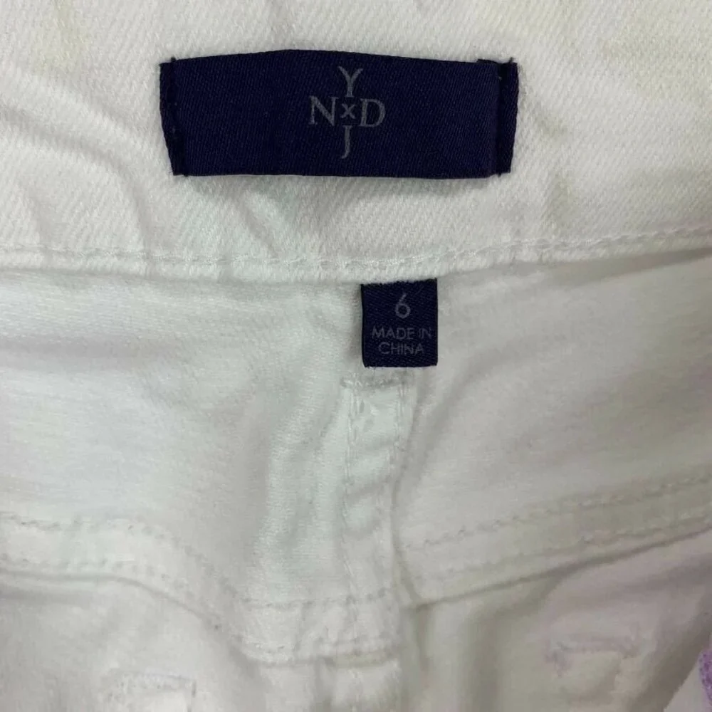 NYDJ White Jeans Lift Tuck Technology Not Your Daughter's Jeans Cotton‎ Blend 6